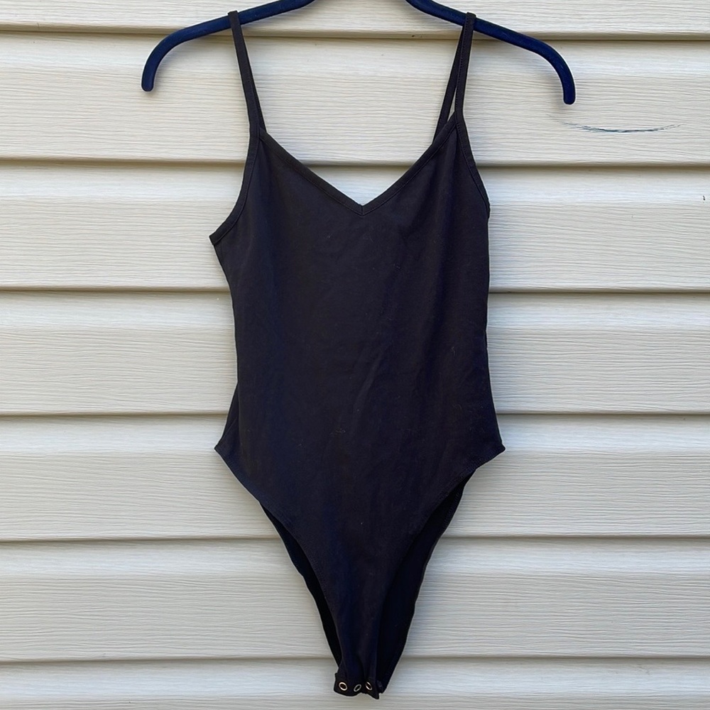 H&M Black Scoop Neck Cami Bodysuit